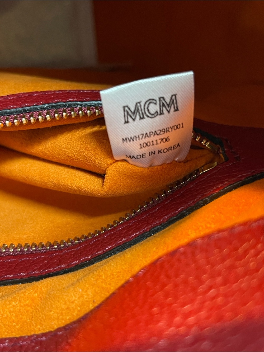 MCM Patricia Shoulder Bag Ruby Red Leather NWT Authenticated - Picture 12 of 15
